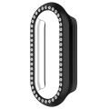 Xiaomi Smart Band 8 İle Uyumlu Zarif Kristal Taşlı Kasa Koruyucu Kılıf Siyah