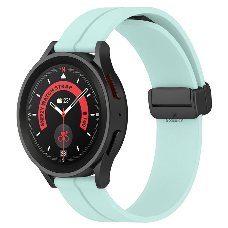 Samsung Galaxy Watch Active Active 2 44mm-40mm Uyumlu 20mm Coastal Manyetik Tokalı Silikon Kordon
