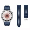 Sneezy Huawei Watch GT6 46mm İle Uyumlu Spor Silikon Metal Tokalı Soft Saat Kordonu Lacivert
