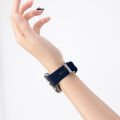 Sneezy Huawei Watch GT6 46mm İle Uyumlu Spor Silikon Metal Tokalı Soft Saat Kordonu Lacivert