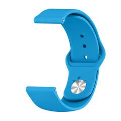 Samsung Galaxy Watch Active Active 2 44mm-40mm Uyumlu 20mm PureLux Soft Silikon Kordon Mavi - Mavi