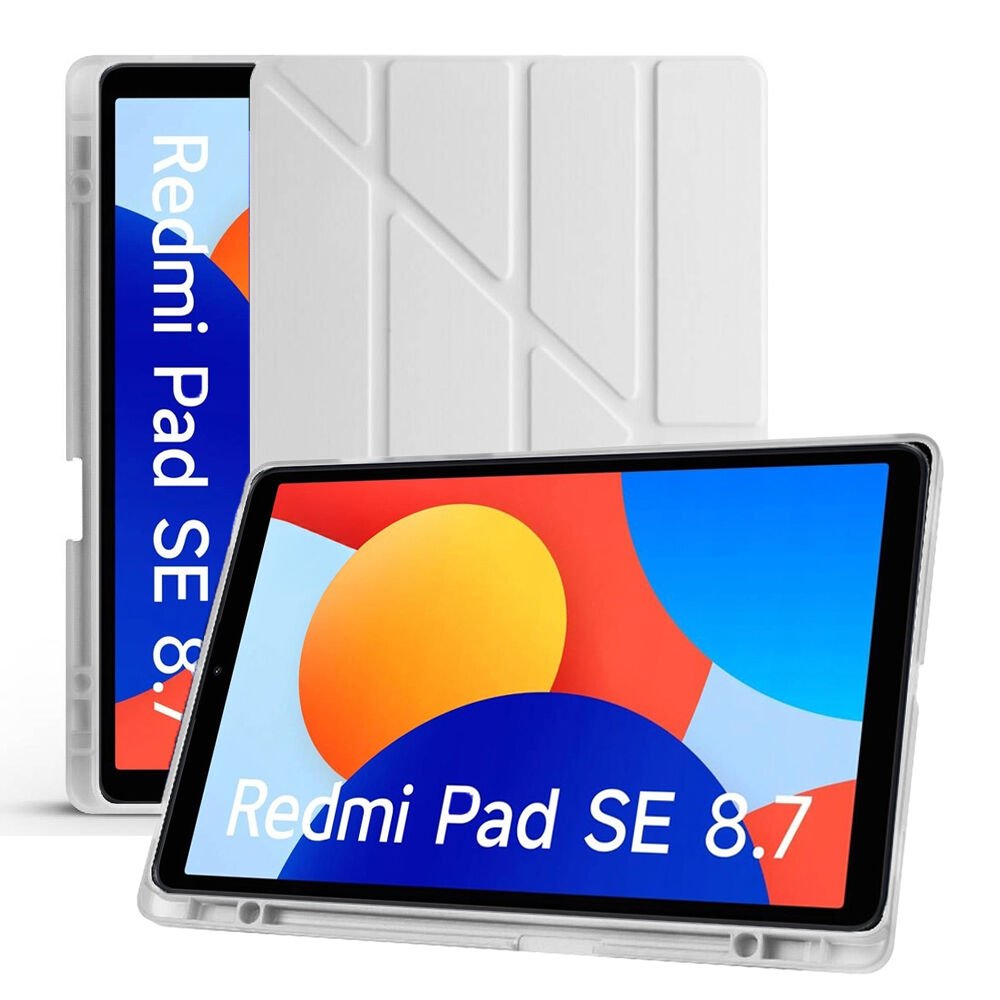 Redmi Pad SE 8.7 İnç Üçgen Katlanabilir Kalemlikli Dikey Standlı Akıllı Tablet Kılıfı