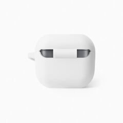 Sneezy Galaxy Buds 3 Pro ve Galaxy Buds 3 Uyumlu Kopçalı Kapaklı Silikon Koruma Kılıfı Beyaz