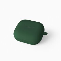 Sneezy Galaxy Buds 3 Pro ve Galaxy Buds 3 Uyumlu Kopçalı Kapaklı Silikon Koruma Kılıfı Haki