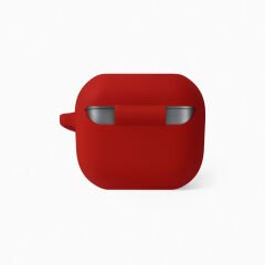 Sneezy Galaxy Buds 3 Pro ve Galaxy Buds 3 Uyumlu Kopçalı Kapaklı Silikon Koruma Kılıfı Kırmızı