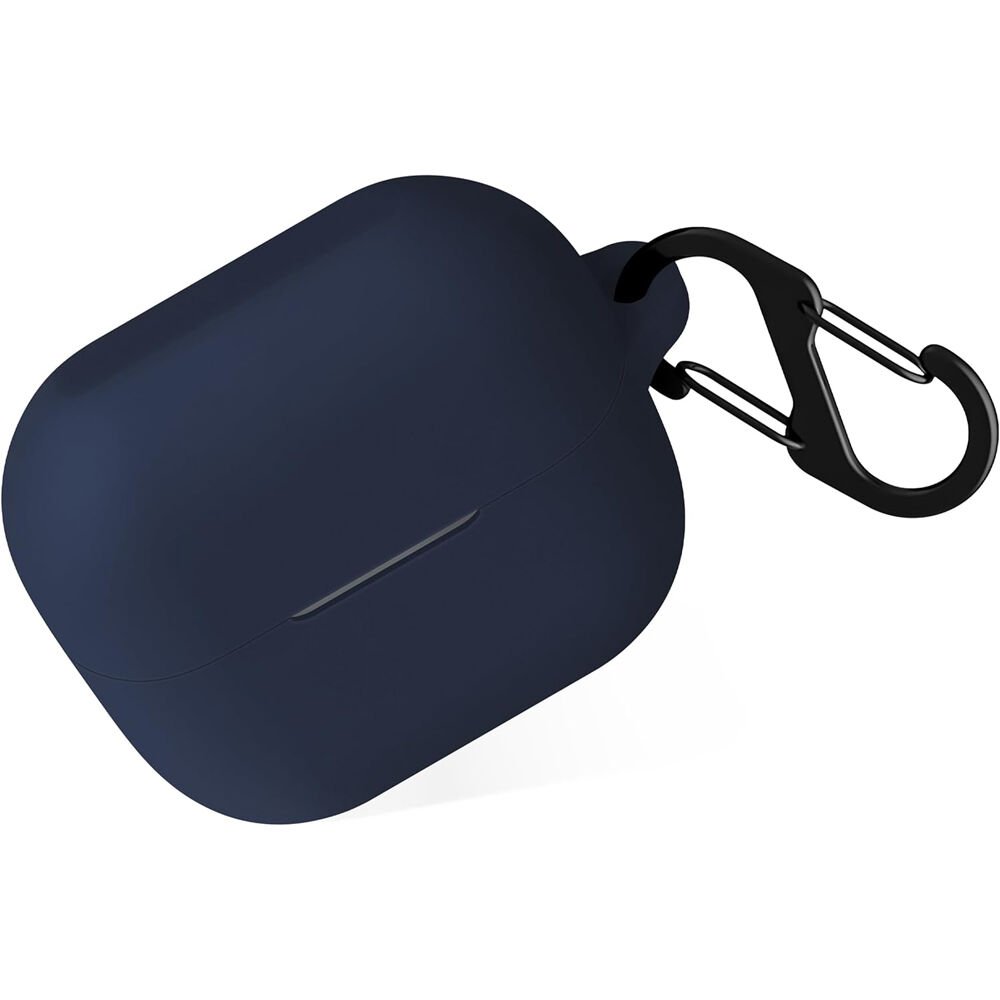 Sneezy Galaxy Buds 3 Pro ve Galaxy Buds 3 Uyumlu Kopçalı Kapaklı Silikon Koruma Kılıfı Lacivert