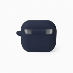 Sneezy Galaxy Buds 3 Pro ve Galaxy Buds 3 Uyumlu Kopçalı Kapaklı Silikon Koruma Kılıfı Lacivert