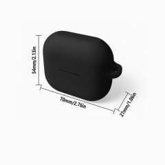 Sneezy Galaxy Buds 3 Pro ve Galaxy Buds 3 Uyumlu Kopçalı Kapaklı Silikon Koruma Kılıfı Siyah