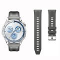 Sneezy Huawei Watch GT5 46mm İle Uyumlu Spor Silikon Metal Tokalı Soft Saat Kordonu Koyu Gri