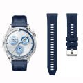 Sneezy Huawei Watch GT5 46mm İle Uyumlu Spor Silikon Metal Tokalı Soft Saat Kordonu Lacivert