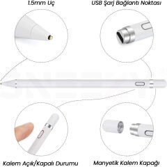 Xiaomi Mi Pad 5 11 inç Uyumlu Dokunmatik Tablet Kalemi Çizim ve Tasarım Staylus Pencil