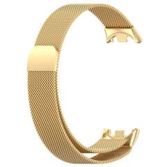 Sneezy Xiaomi Mi Band 8 Uyumlu Metal Hasır Kordon Siyah