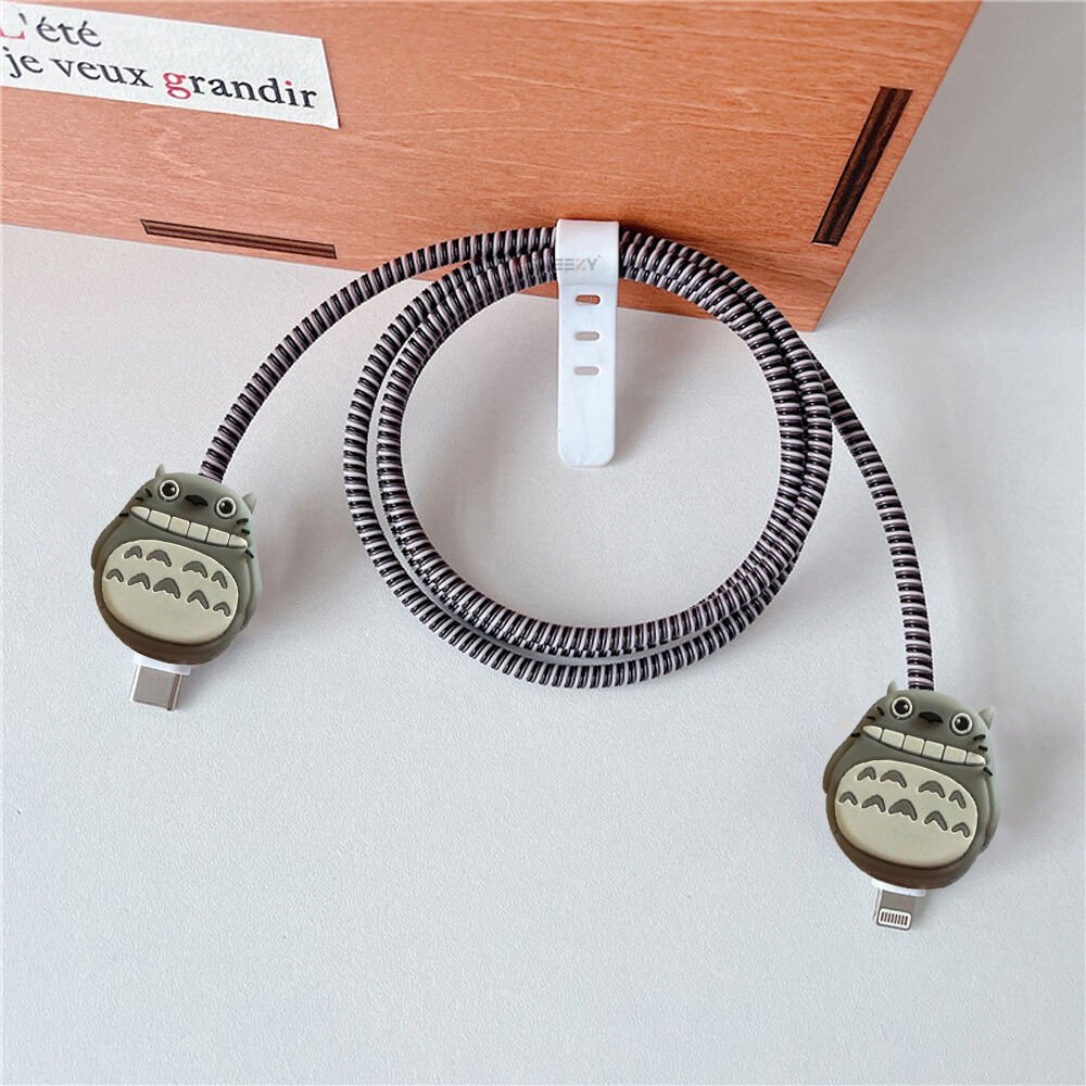 3D Karakter Figürlü Şarj Kablosu Koruyu Set İphone,samsung,oppo,xiaomi Uyumlu Kablo Koruma MDL52