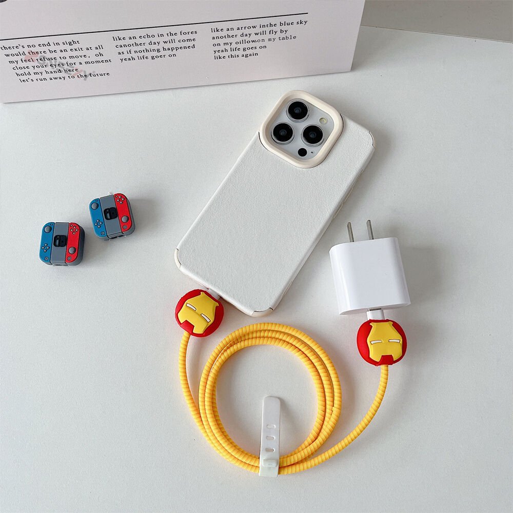 3D Karakter Figürlü Şarj Kablosu Koruyu Set İphone,samsung,oppo,xiaomi Uyumlu Kablo Koruma MDL52