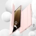 Samsung Galaxy Tab S10 Plus X820 12.4 İnç Kılıf Premium Silikon Kalem Bölmeli Smart Case Pembe