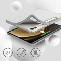 Samsung Galaxy Tab S9 Plus X810 12.4 İnç Kılıf Premium Silikon Kalem Bölmeli Smart Case Gri