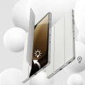 Samsung Galaxy Tab S9 Plus X810 12.4 İnç Kılıf Premium Silikon Kalem Bölmeli Smart Case Gri