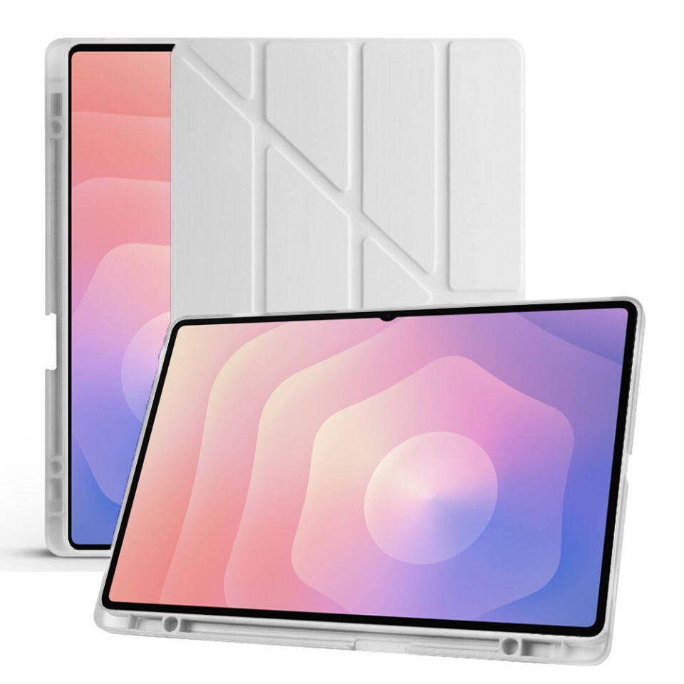 Samsung Galaxy Tab S11 Ultra X930 14.6 İnç Katlanabilir Kalemlikli Standlı Akıllı Kılıf Gri