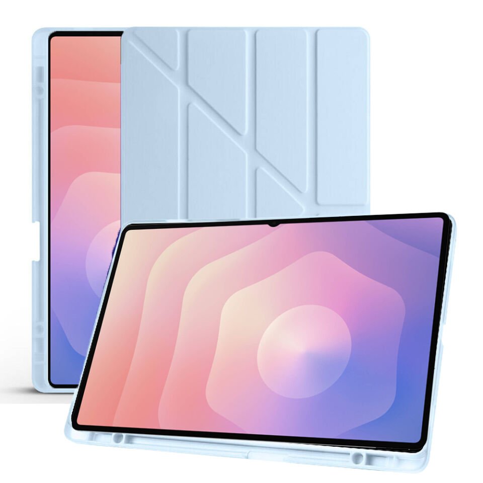 Samsung Galaxy Tab S11 Ultra X930 14.6 İnç Katlanabilir Kalemlikli Standlı Akıllı Kılıf Mavi
