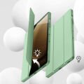 Samsung Galaxy Tab S9 Plus X810 12.4 İnç Kılıf Premium Silikon Kalem Bölmeli Smart Case Yeşil