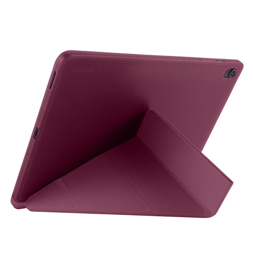 Samsung Galaxy Tab S11 Ultra X930 14.6 İnç Katlanabilir Kalemlikli Standlı Akıllı Kılıf Mürdüm