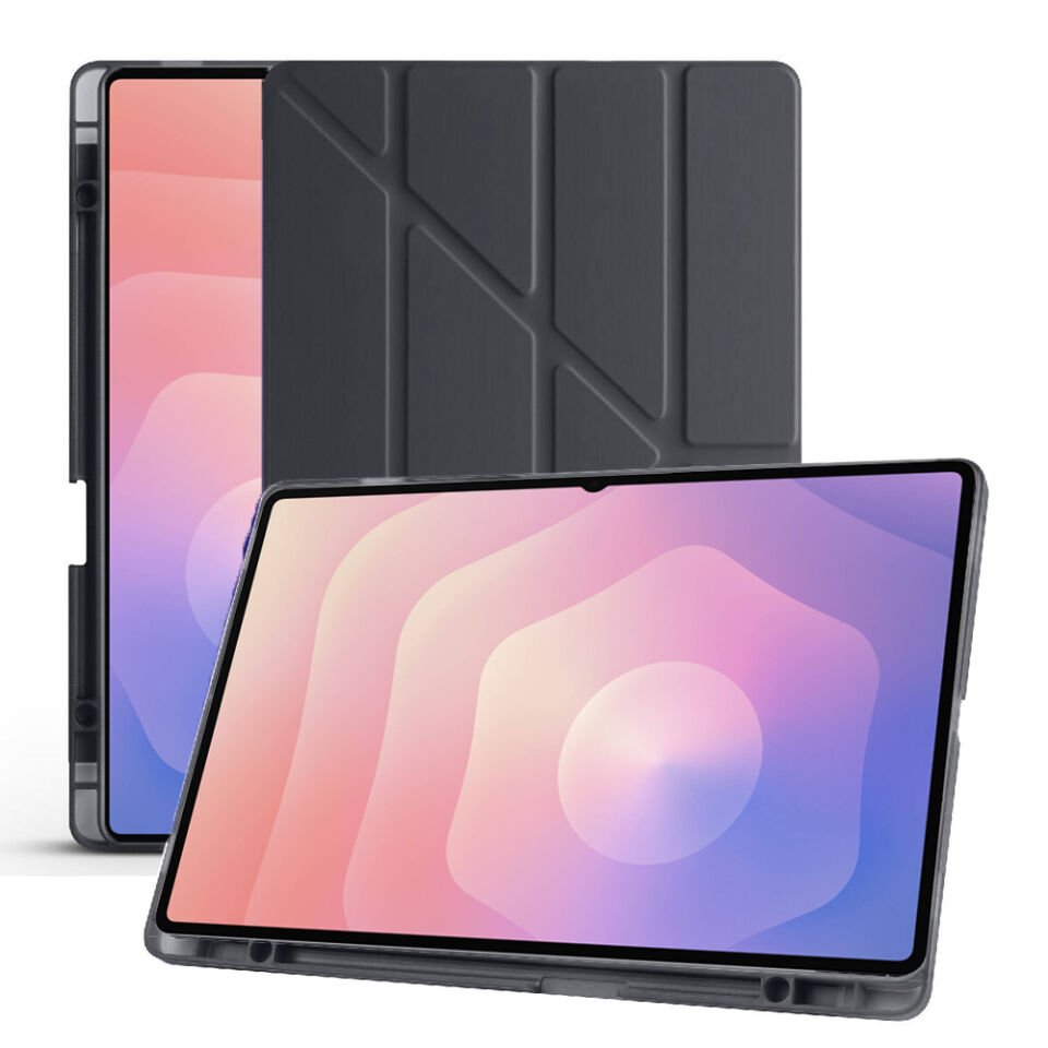 Samsung Galaxy Tab S11 Ultra X930 14.6 İnç Katlanabilir Kalemlikli Standlı Akıllı Kılıf Siyah
