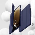 Samsung Galaxy Tab S9 Fe Plus X610 12.4 İnç Kılıf Premium Silikon Kalem Bölmeli Smart Case Lacivert