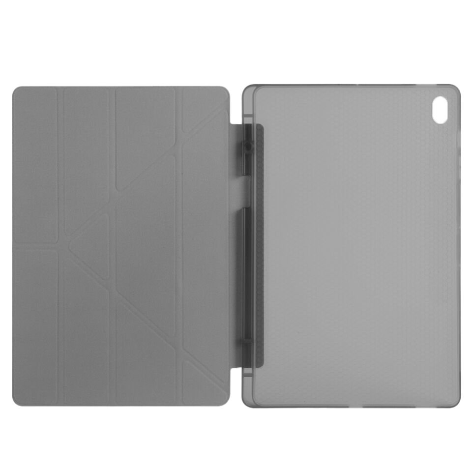 Samsung Galaxy Tab S11 Ultra X930 14.6 İnç Katlanabilir Kalemlikli Standlı Akıllı Kılıf Koyu Gri