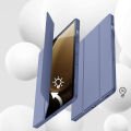 Samsung Galaxy Tab S9 Fe Plus X610 12.4 İnç Kılıf Premium Silikon Kalem Bölmeli Smart Case Lavanta