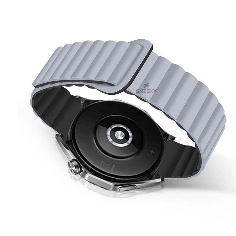 Xiaomi Watch S1 -S1 Active -Mi Watch -Watch Color 22mm Uyumlu Harmony Duo Magnetik Silikon Kordon Füme - Füme