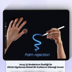 iPad Pro 11 3.4.5.Nesil 11 İnç Uyumlu DRW Palm Rejection Özellikli Profesyonel Çizim Kalemi