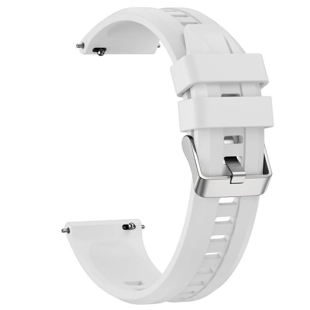 Sneezy Huawei Watch GT4 46mm İle Uyumlu Spor Silikon Metal Tokalı Soft Saat Kordonu