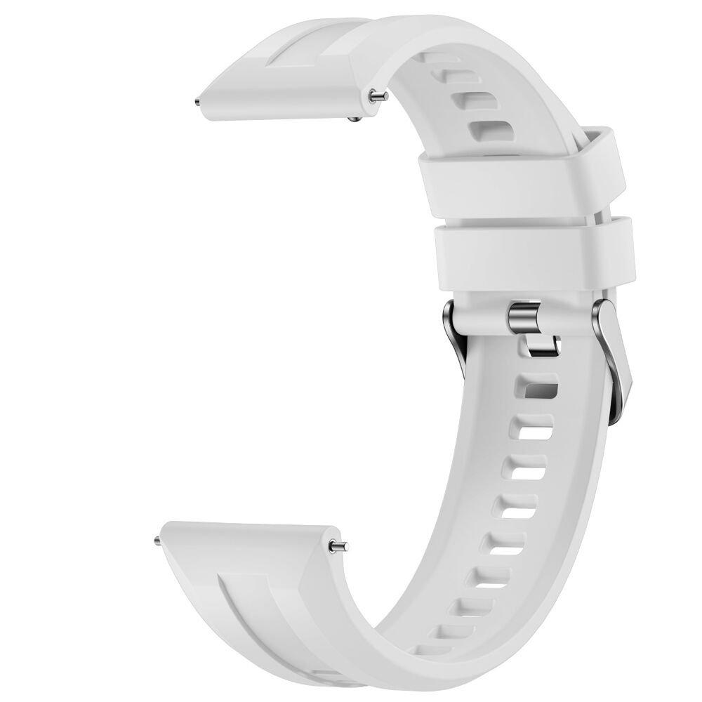 Sneezy Huawei Watch GT4 46mm İle Uyumlu Spor Silikon Metal Tokalı Soft Saat Kordonu