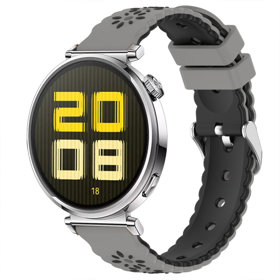 Huawei Watch GT5 41mm Uyumlu Çiçek Desenli Yumuşak Silikon Kordon Şık ve Nefes Alabilen Spor Kordon