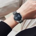 Sneezy Huawei Watch GT3 46mm GT2 46mm İle Uyumlu Spor Silikon Metal Tokalı Soft Saat Kordonu Koyu Gri