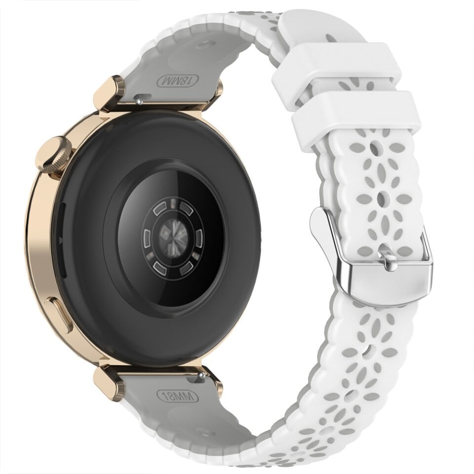 Huawei Watch GT6 41mm Uyumlu Çiçek Desenli Yumuşak Silikon Kordon Şık ve Nefes Alabilen Spor Kordon