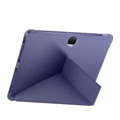 Honor Pad 9 Kılıf Üçgen Katlanabilir Pu Deri Kapaklı Kalemlikli Dikey Standlı Akıllı Tablet Kılıfı
