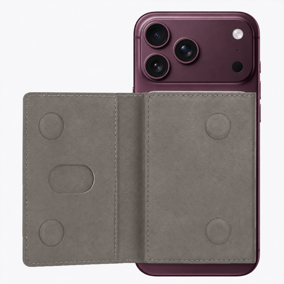 iPhone 18 Pro 18 Pro Max ile uyumlu MagSafe Manyetik Katlanabilir Standlı Deri Kartlık Cüzdan