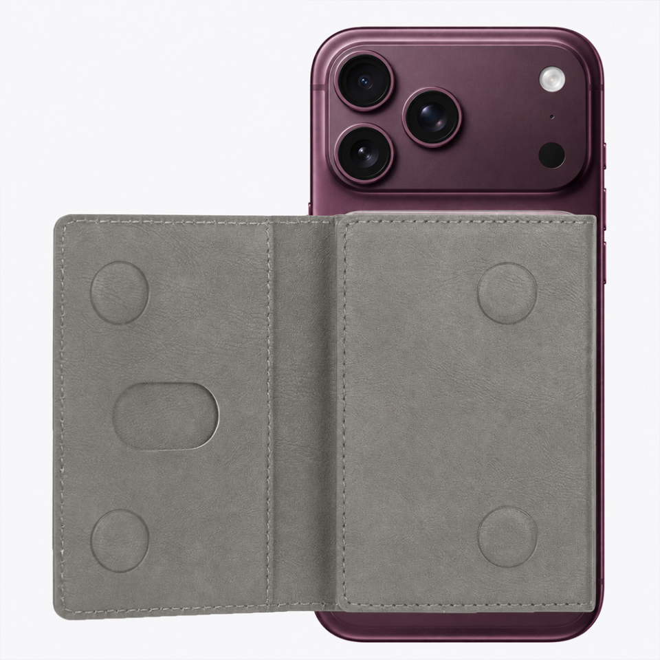 iPhone 18 Pro 18 Pro Max ile uyumlu MagSafe Manyetik Katlanabilir Standlı Deri Kartlık Cüzdan