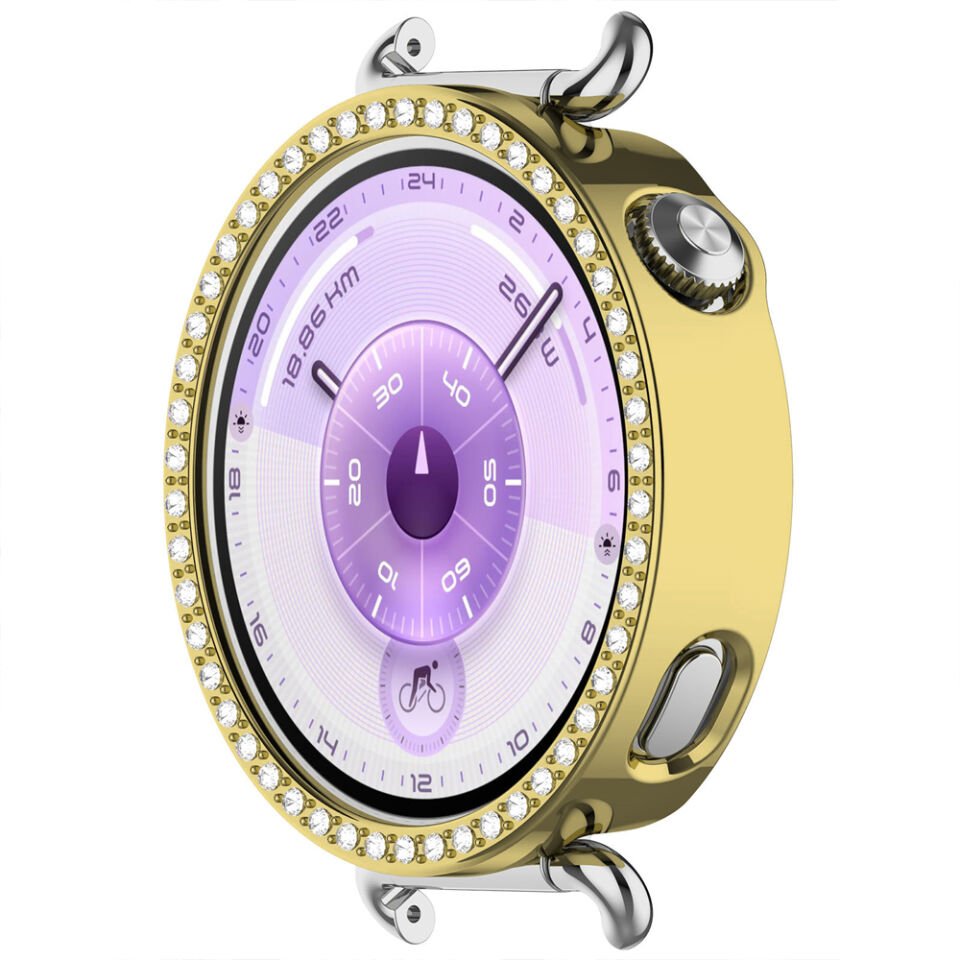 Huawei Watch GT6 41mm İle Uyumlu Zarif Kristal Taşlı Kasa Koruyucu Kılıf