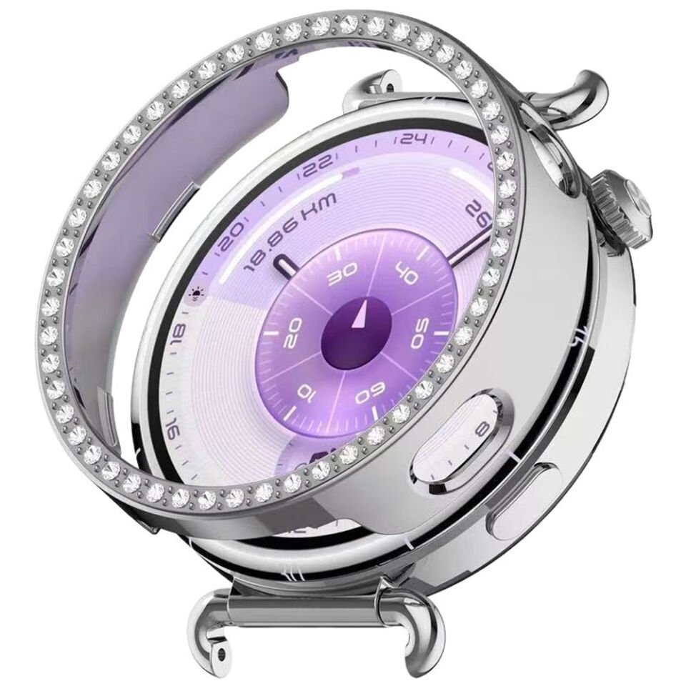 Huawei Watch GT6 41mm İle Uyumlu Zarif Kristal Taşlı Kasa Koruyucu Kılıf