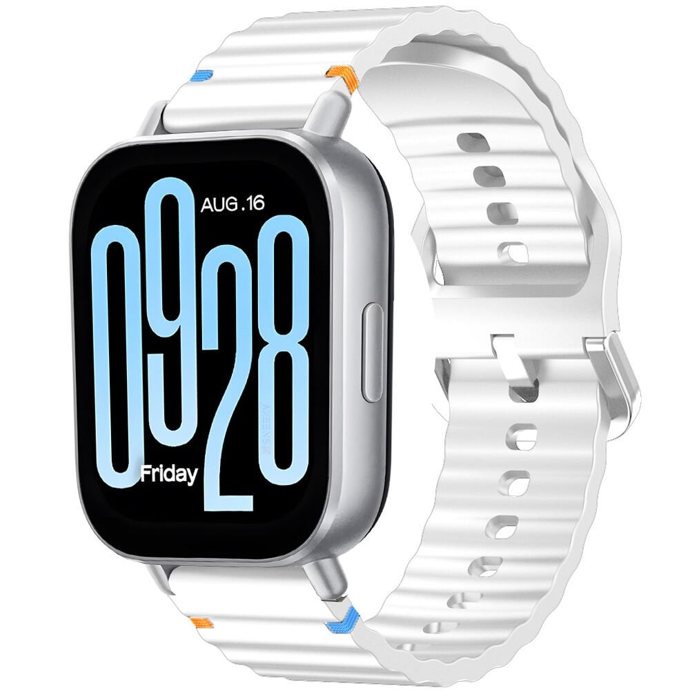 Redmi watch 5 Lite 5 Active İle Uyumlu Dalga Desenli Tokalı Yumusaş Soft Silikon Kordon