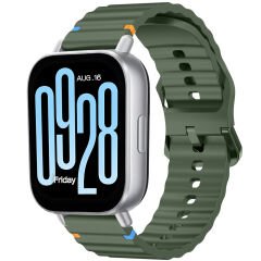 Redmi watch 5 Lite 5 Active İle Uyumlu Dalga Desenli Tokalı Yumusaş Soft Silikon Kordon