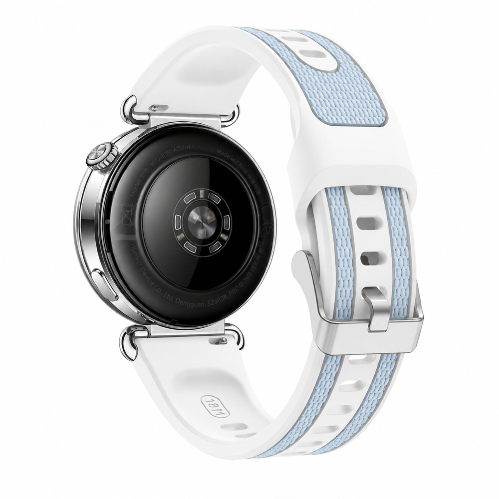 Sneezy Huawei Watch GT 4 41mm Uyumlu ColorFlex Özel Dokulu Çift Renkli Silikon Kordon