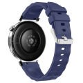 Sneezy Huawei Watch GT6 41mm İle Uyumlu SoftFlex Metal Tokalı Spor Silikon Akıllı Saat Kordonu Lacivert
