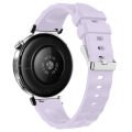 Sneezy Huawei Watch GT6 41mm İle Uyumlu SoftFlex Metal Tokalı Spor Silikon Akıllı Saat Kordonu Lila