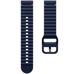 Redmi watch 5 Lite 5 Active İle Uyumlu Dalga Desenli Tokalı Yumusaş Soft Silikon Kordon Lacivert