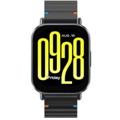 Redmi watch 5 Lite 5 Active İle Uyumlu Dalga Desenli Tokalı Yumusaş Soft Silikon Kordon Siyah