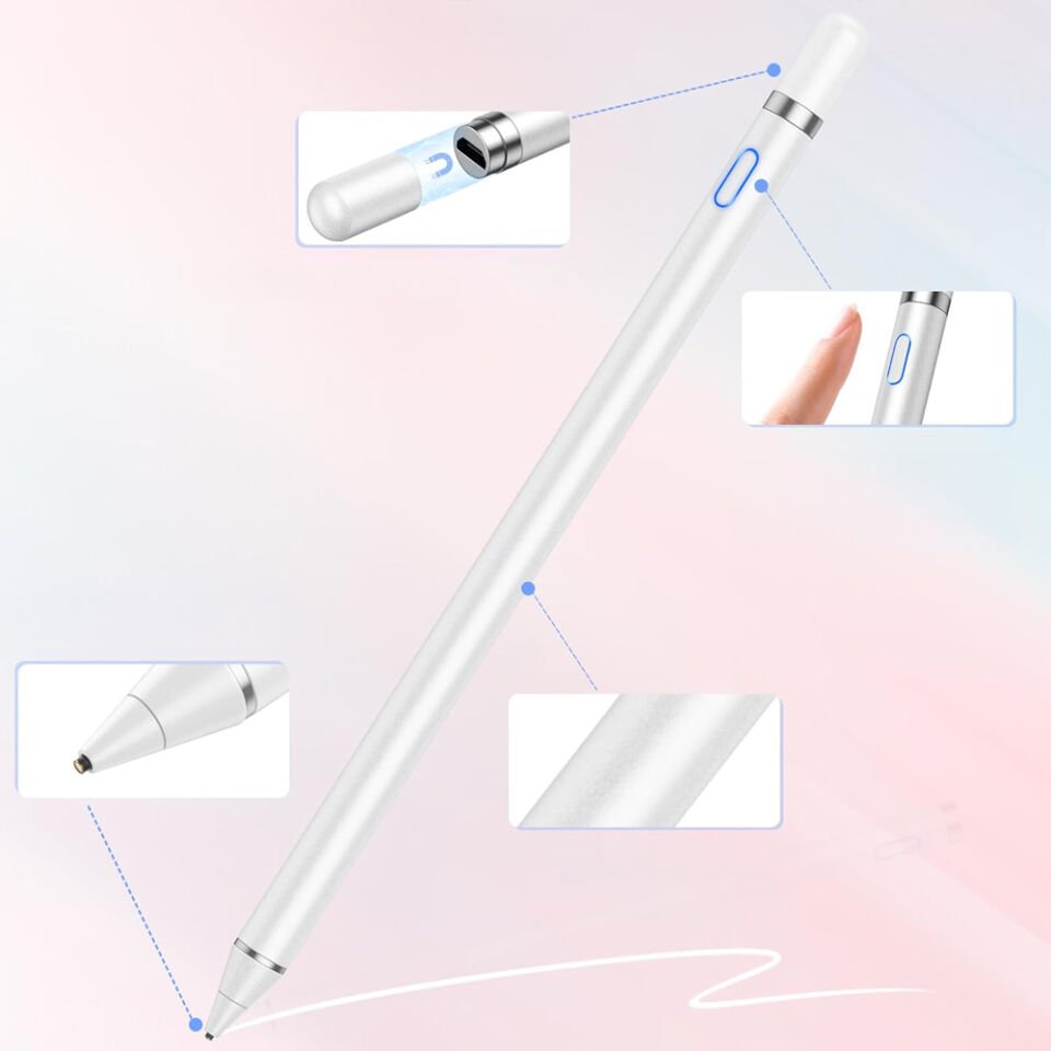 Samsung Galaxy A7 T500 Uyumlu Şarjlı Aktif Stylus Kalem Hassas Uç Not Alma & Çizim İçin