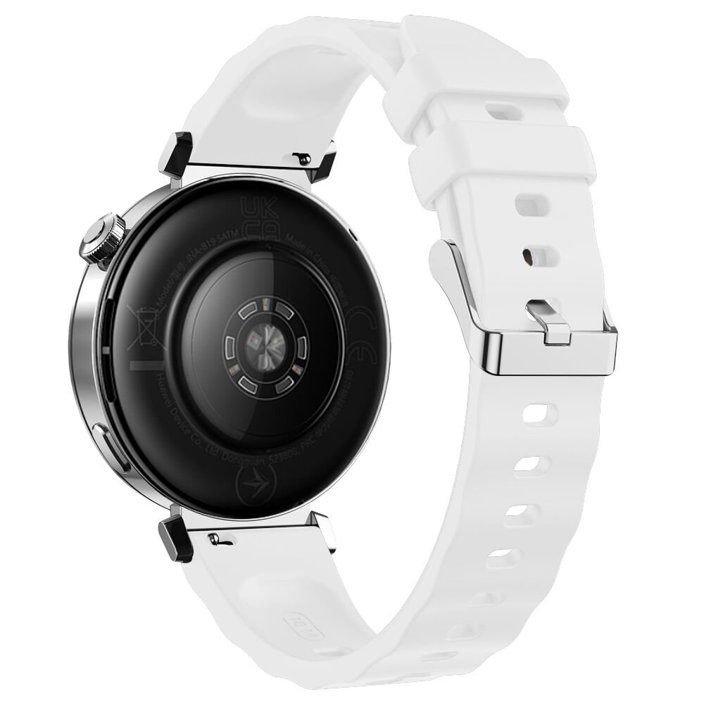 Sneezy Huawei Watch GT5 41mm İle Uyumlu SoftFlex Metal Tokalı Spor Silikon Akıllı Saat Kordonu